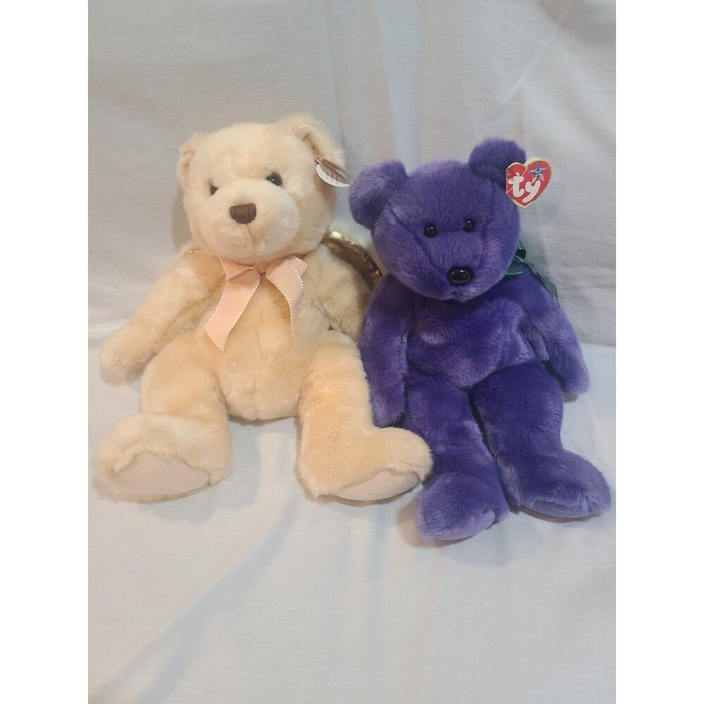 Ty Beanie Babies Gloria Angel Bear and Employee Bear